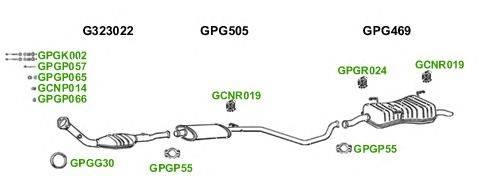 Система выпуска ОГ GT Exhaust 10424