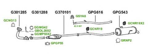 Система выпуска ОГ GT Exhaust 1516