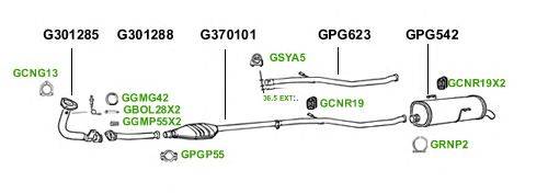 Система выпуска ОГ GT Exhaust 1517