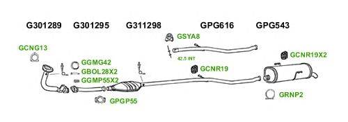 Система выпуска ОГ GT Exhaust 1524