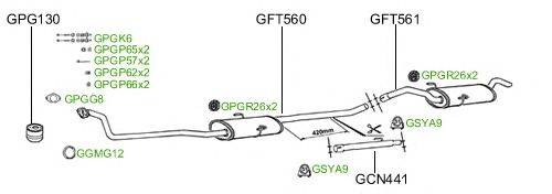 Система выпуска ОГ GT Exhaust 156