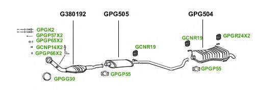 Система выпуска ОГ GT Exhaust 1598