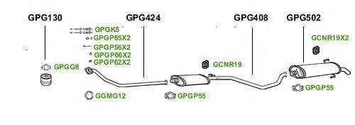 Система выпуска ОГ GT Exhaust 1618