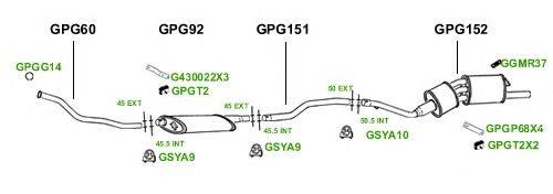 Система выпуска ОГ GT Exhaust 1731
