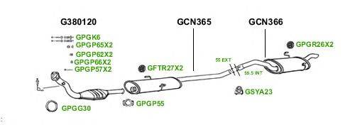 Система выпуска ОГ GT Exhaust 1734