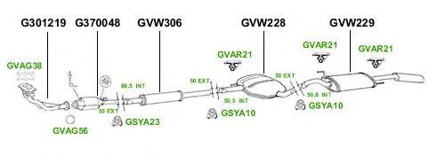 Система выпуска ОГ GT Exhaust 2825