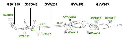 Система выпуска ОГ GT Exhaust 2911