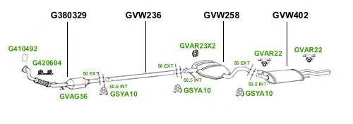 Система выпуска ОГ GT Exhaust 2921