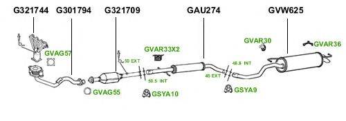 Система выпуска ОГ GT Exhaust 3623