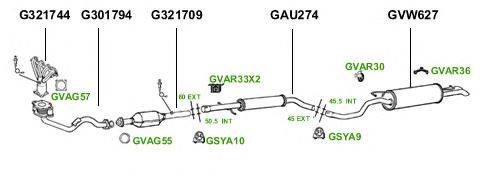 Система выпуска ОГ GT Exhaust 3625