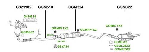 Система выпуска ОГ GT Exhaust 3663