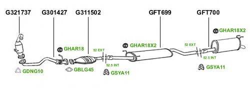 Система выпуска ОГ GT Exhaust 3761