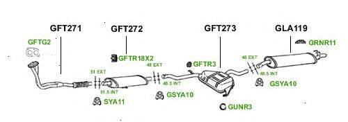 Система выпуска ОГ GT Exhaust 3830