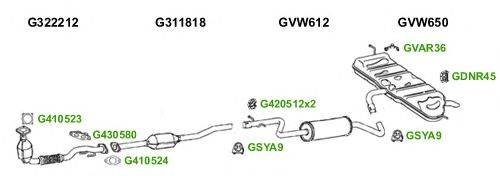 Система выпуска ОГ GT Exhaust 7236
