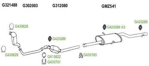 Система выпуска ОГ GT Exhaust 8486