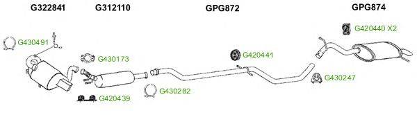 Система выпуска ОГ GT Exhaust 8939