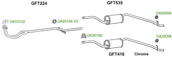 Система выпуска ОГ GT Exhaust 9601