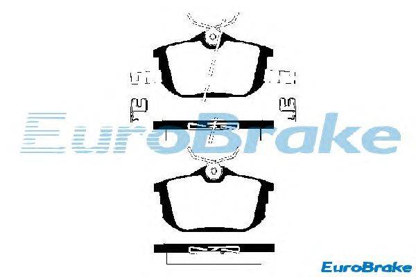Комплект тормозных колодок, дисковый тормоз EUROBRAKE 5501224815