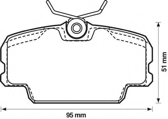 Комплект тормозных колодок, дисковый тормоз REMSA 14511