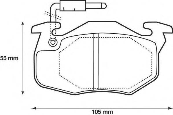 Комплект тормозных колодок, дисковый тормоз JURID 571332D