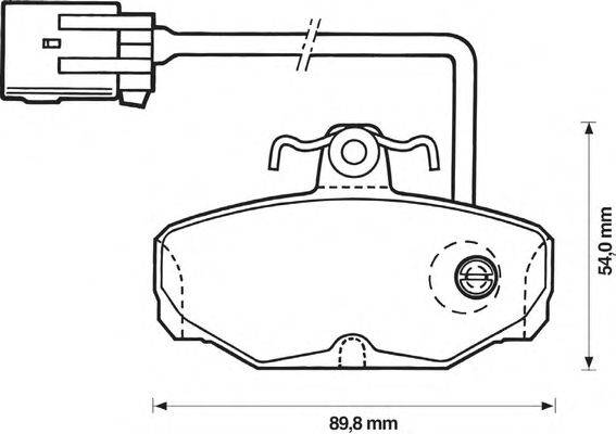 Комплект тормозных колодок, дисковый тормоз JURID 571855