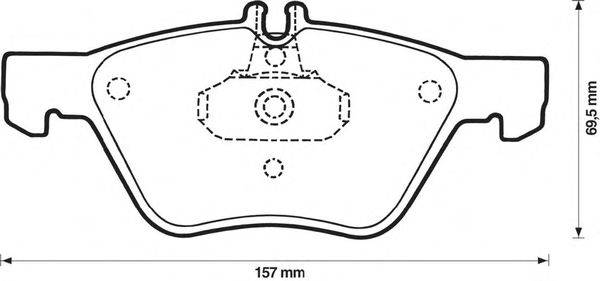 Комплект тормозных колодок, дисковый тормоз JURID 571876JAS