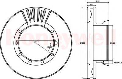 Тормозной диск BENDIX 567112B