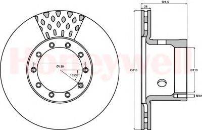 Тормозной диск BENDIX 567122B