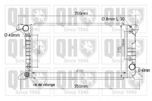 Радиатор, охлаждение двигателя QUINTON HAZELL QER1144