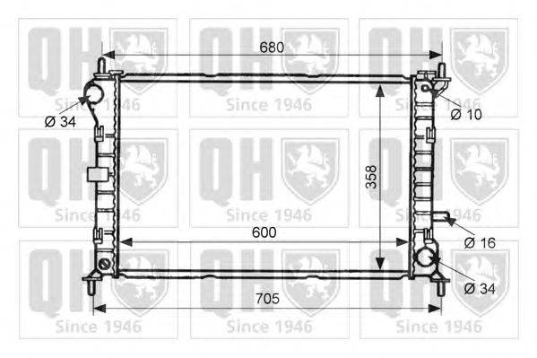 Радиатор, охлаждение двигателя QUINTON HAZELL QER2014