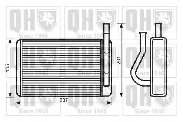 Теплообменник, отопление салона QUINTON HAZELL QHR2094