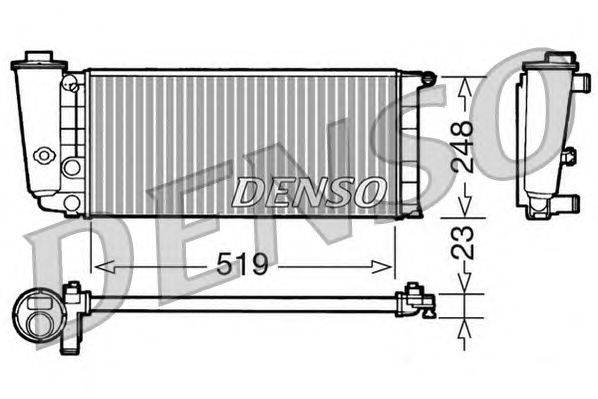 Радиатор, охлаждение двигателя DENSO DRM09080