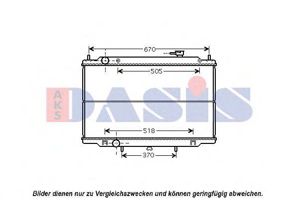 Радиатор, охлаждение двигателя AKS DASIS 070000N