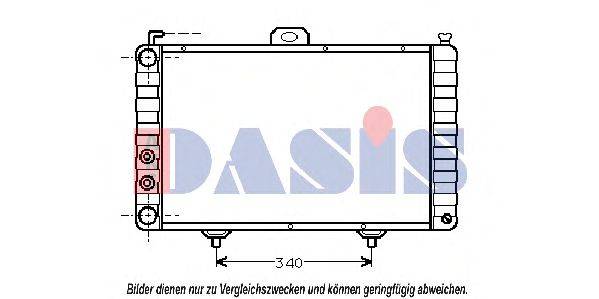 Радиатор, охлаждение двигателя AKS DASIS 080010N