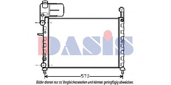 Радиатор, охлаждение двигателя AKS DASIS 01043073