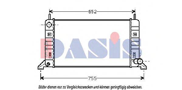 Радиатор, охлаждение двигателя AKS DASIS 17002