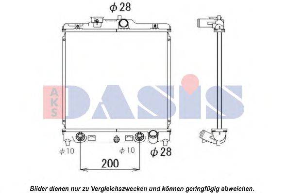 Радиатор, охлаждение двигателя AKS DASIS 101010N