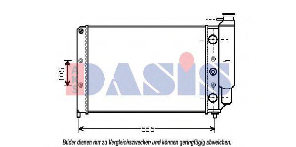 Радиатор, охлаждение двигателя AKS DASIS 23888
