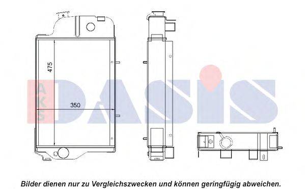 Радиатор, охлаждение двигателя AKS DASIS 440036N