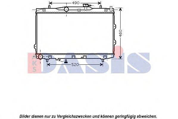 Радиатор, охлаждение двигателя AKS DASIS 510094N