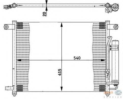 Конденсатор, кондиционер HELLA 8FC 351 302-101