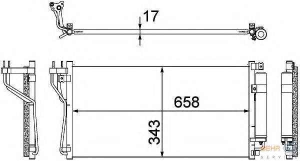 Конденсатор, кондиционер HELLA 8FC 351 304-731