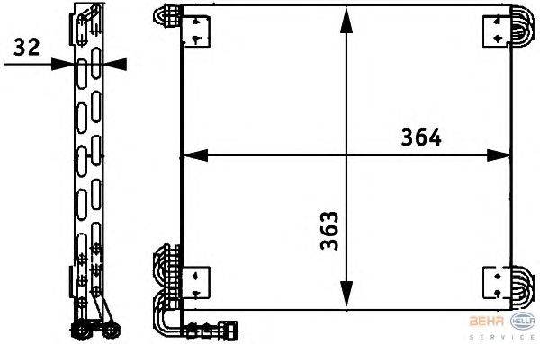 Конденсатор, кондиционер HELLA 8FC 351 317-471