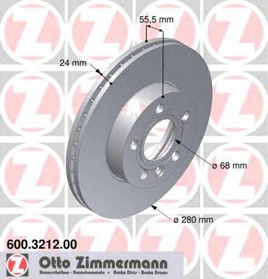 Тормозной диск ZIMMERMANN 600321200