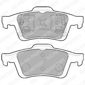 Комплект тормозных колодок, дисковый тормоз DELPHI LP1870