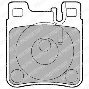 Комплект тормозных колодок, дисковый тормоз DELPHI LP841
