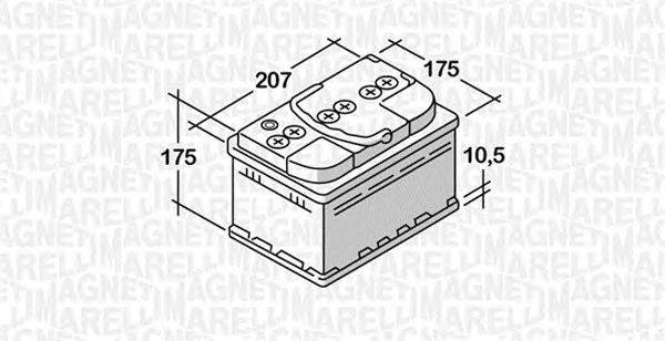 Стартерная аккумуляторная батарея MAGNETI MARELLI 068044042030