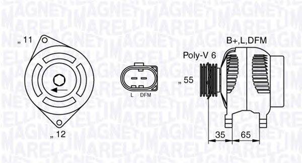 Генератор MAGNETI MARELLI 063377014010