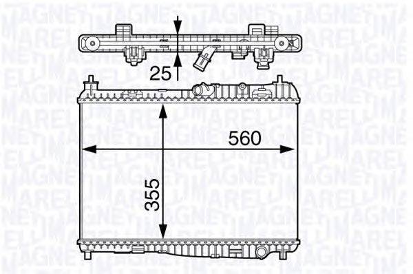 Радиатор, охлаждение двигателя MAGNETI MARELLI 350213142100