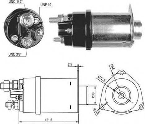 Тяговое реле, стартер MAGNETI MARELLI 940113050509